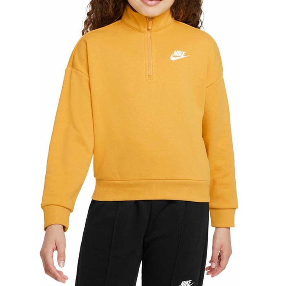 Girls Nike Yellow Half-Zip Sweatshirt size XS quarter zip - Picture 9 of 9